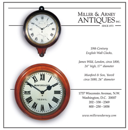 Ad for 19th Century English Wall Clocks
